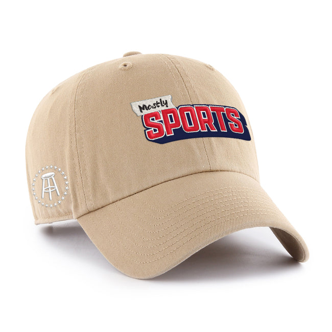 Mostly Sports Logo x ’47 Clean Up Hat-Hats-Mostly Sports-Khaki-One Size-Barstool Sports