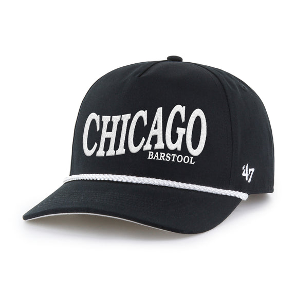 Barstool Chicago x '47 HITCH Rope Hat (Black)-Hats-Barstool Chicago-Black-One Size-Barstool Sports
