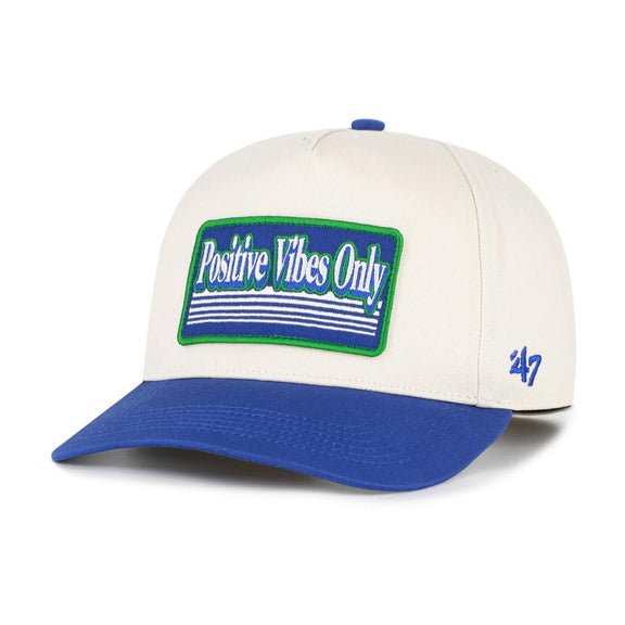 Positive Vibes Only Patch '47 HITCH Snapback Hat-Hats-Barstool Sports-Blue-One Size-Barstool Sports