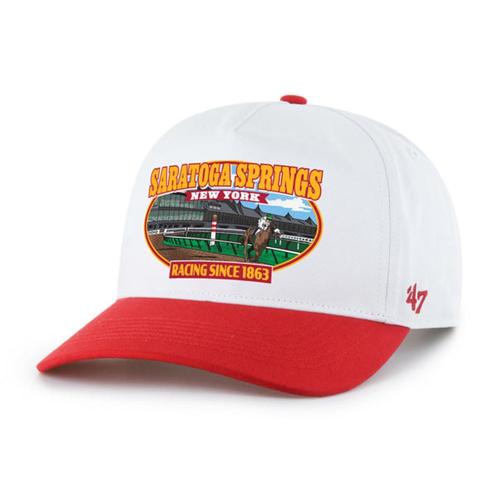 Saratoga x Barstool Sports '47 Hitch Hat (White/Red)-Hats-Barstool Sports-Barstool Sports