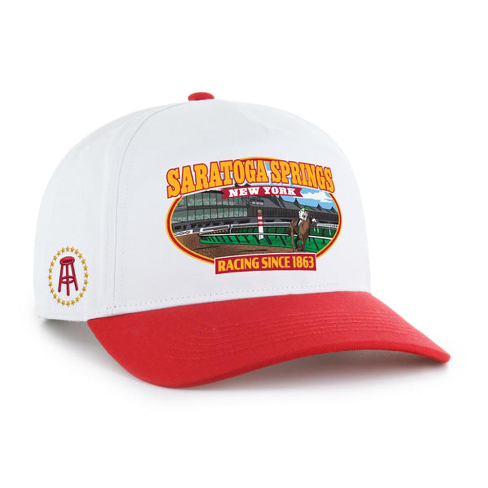 Saratoga x Barstool Sports '47 Hitch Hat (White/Red)-Hats-Barstool Sports-Barstool Sports