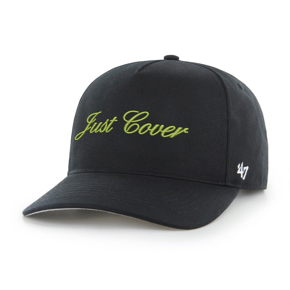 Just Cover Script '47 HITCH Snapback Hat (Black)-Hats-Pardon My Take-Barstool Sports