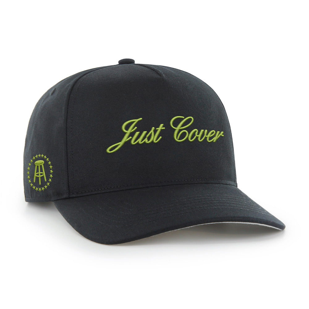 Just Cover Script '47 HITCH Snapback Hat (Black)-Hats-Pardon My Take-Green-One Size-Barstool Sports