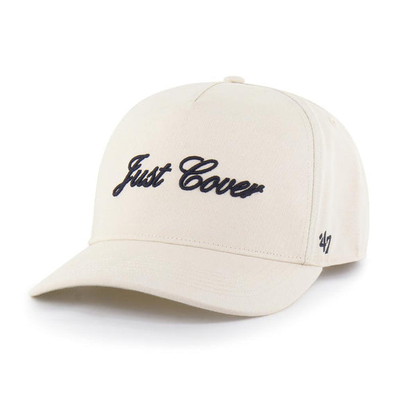 Just Cover Script '47 HITCH Snapback Hat-Hats-Pardon My Take-Natural-One Size-Barstool Sports