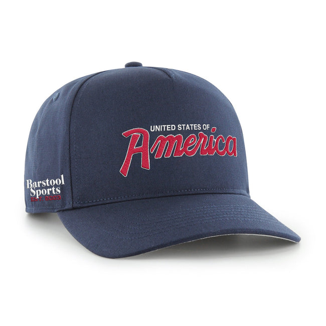 America '47 HITCH Snapback Hat-Hats-Barstool Sports-Navy-One Size-Barstool Sports