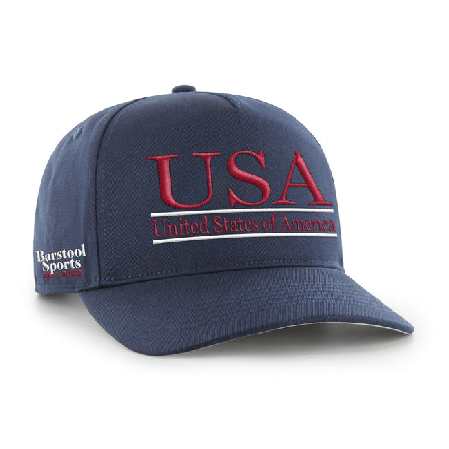 USA Barstool '47 HITCH Snapback Hat-Hats-Barstool Sports-Navy-One Size-Barstool Sports