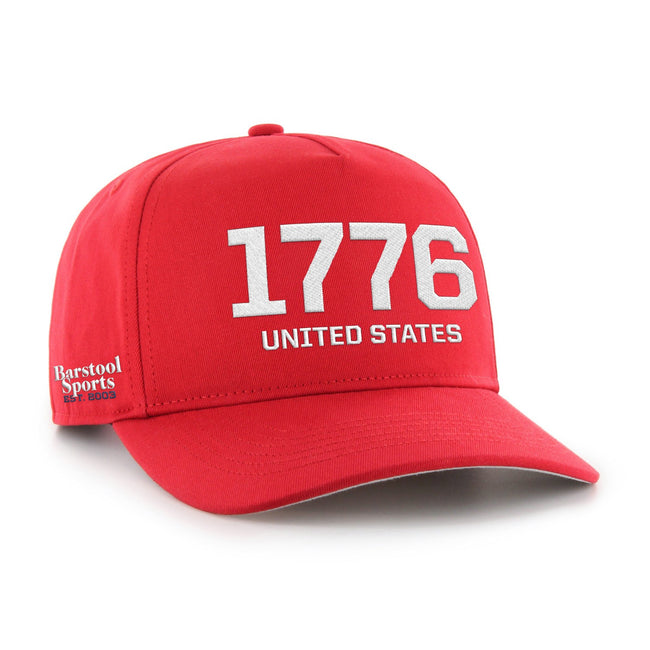 1776 US '47 HITCH Snapback Hat-Hats-Barstool Sports-Red-One Size-Barstool Sports