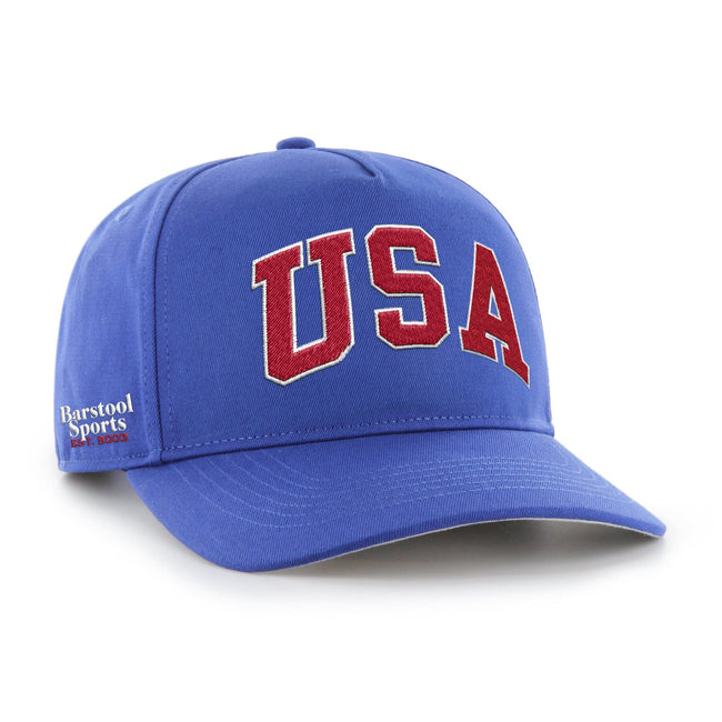 USA Text '47 HITCH Snapback Hat-Hats-Barstool Sports-Blue-One Size-Barstool Sports