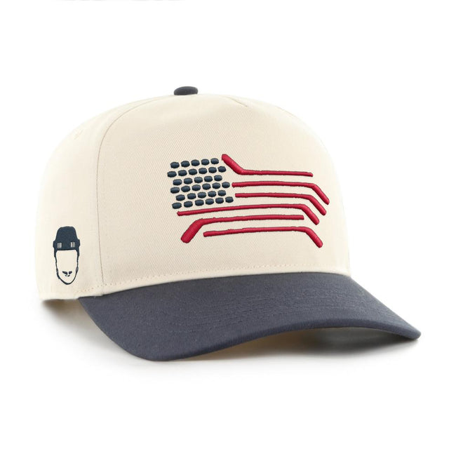 Spittin Chiclets '47 Hockey Flag HITCH Snapback Hat-Hats-Spittin Chiclets-Navy-One Size-Barstool Sports