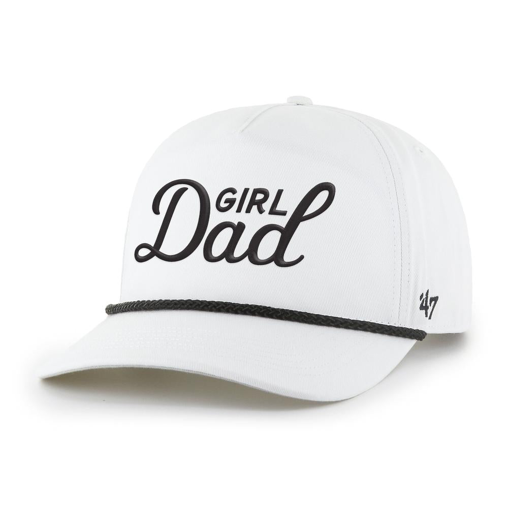 Girl Dad '47 HITCH Rope Snapback Hat-Hats-Barstool Sports-White-One Size-Barstool Sports