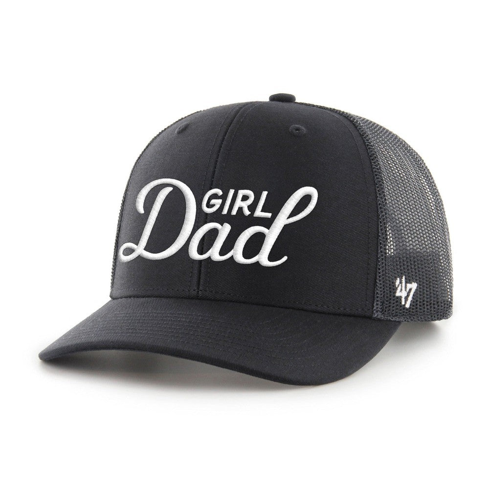 Girl Dad '47 Trucker Hat-Hats-Barstool Sports-Black-One Size-Barstool Sports