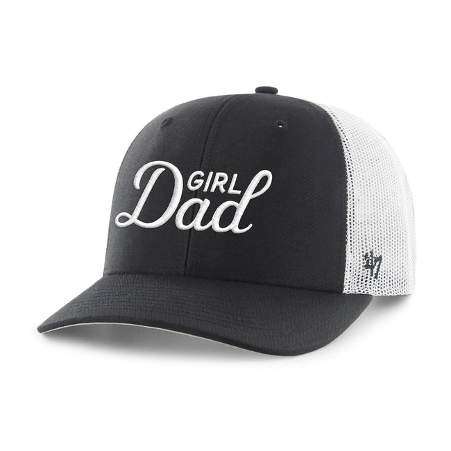 Girl Dad '47 Trucker Hat-Hats-Bussin With The Boys-Black/White-One Size-Barstool Sports