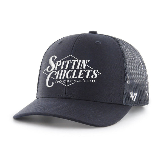 Spittin Chiclets '47 HITCH Trucker Hat-Hats-Spittin Chiclets-Navy-One Size-Barstool Sports