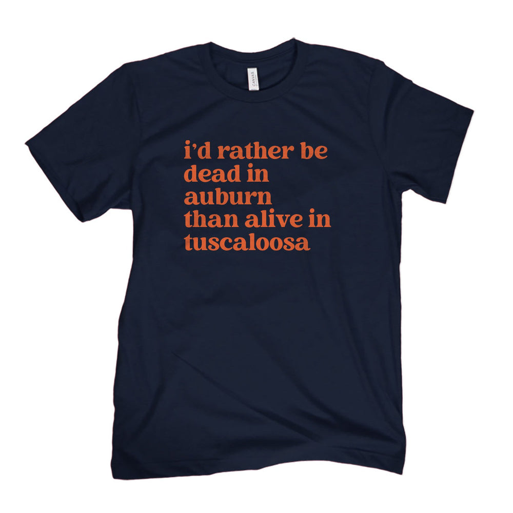 Rather Be Auburn Tee-T-Shirts-Barstool U-Barstool Sports