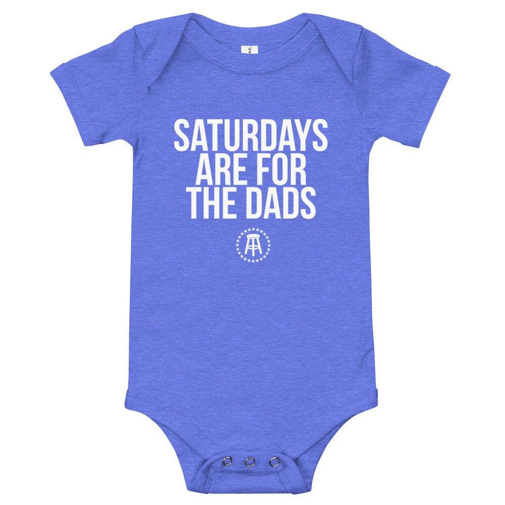 Saturdays Are For The Dads Onesie-Kids Apparel-SAFTB-Blue-3-6m-Barstool Sports