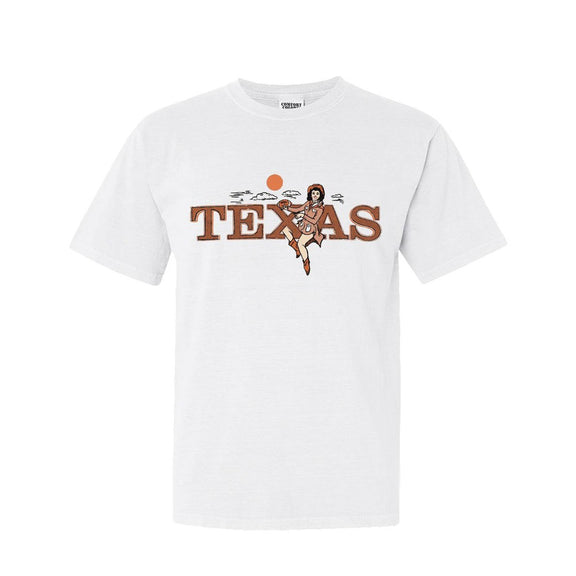 TX Cowgirl Tee-T-Shirts-It Girl-White-S-Barstool Sports