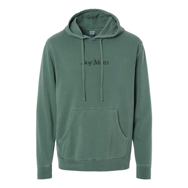 Boy Mom Raised Embroidery Pigment Dyed Hoodie-Hoodies & Sweatshirts-Barstool Sports-Barstool Sports