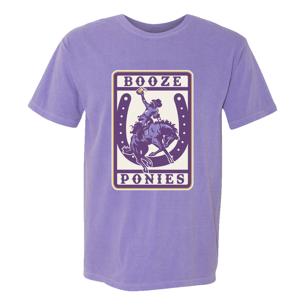 Booze Ponies Tee-T-Shirts-The Dozen-Purple-S-Barstool Sports