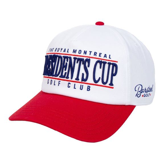 Barstool Golf x Presidents Cup Roscoe Snapback Hat-Hats-Fore Play-White-One Size-Barstool Sports