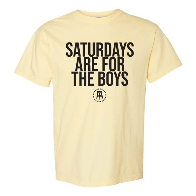 Saturdays Are For The Boys Tee-T-Shirts-SAFTB-Yellow-S-Barstool Sports