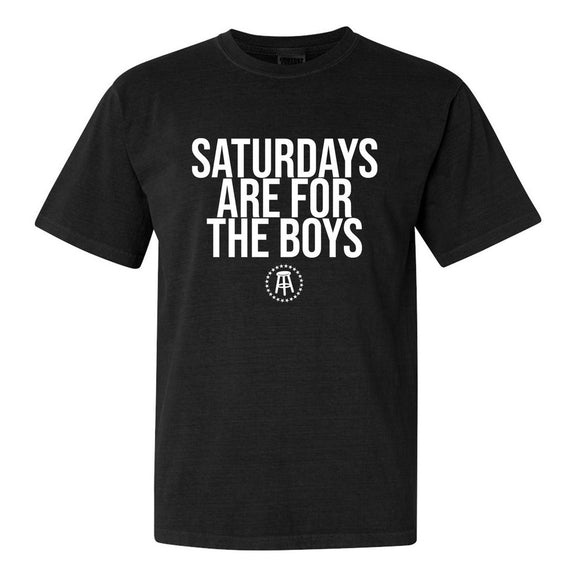 Saturdays Are For The Boys Tee-T-Shirts-SAFTB-Black-S-Barstool Sports