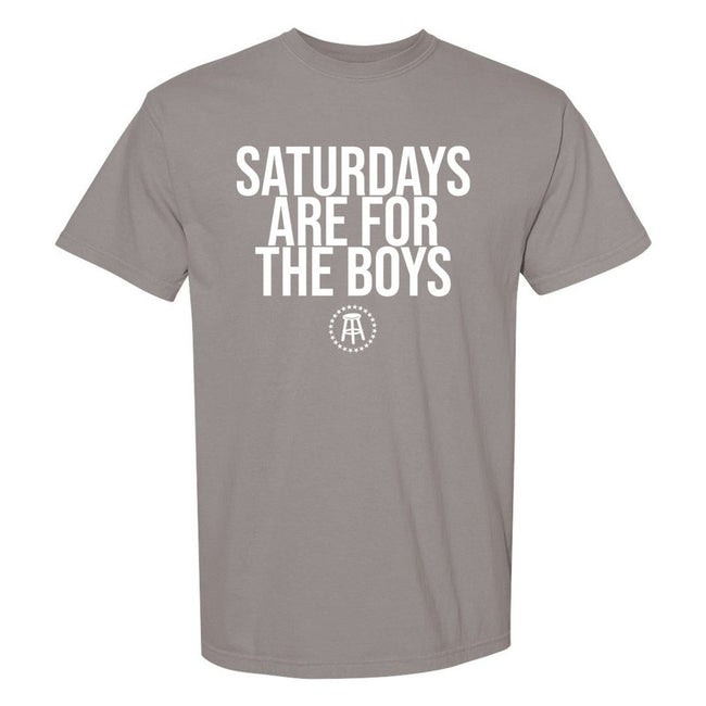 Saturdays Are For The Boys Tee-T-Shirts-SAFTB-Grey-S-Barstool Sports