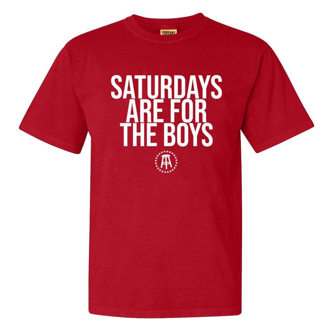 Saturdays Are For The Boys Tee-T-Shirts-SAFTB-Red-S-Barstool Sports