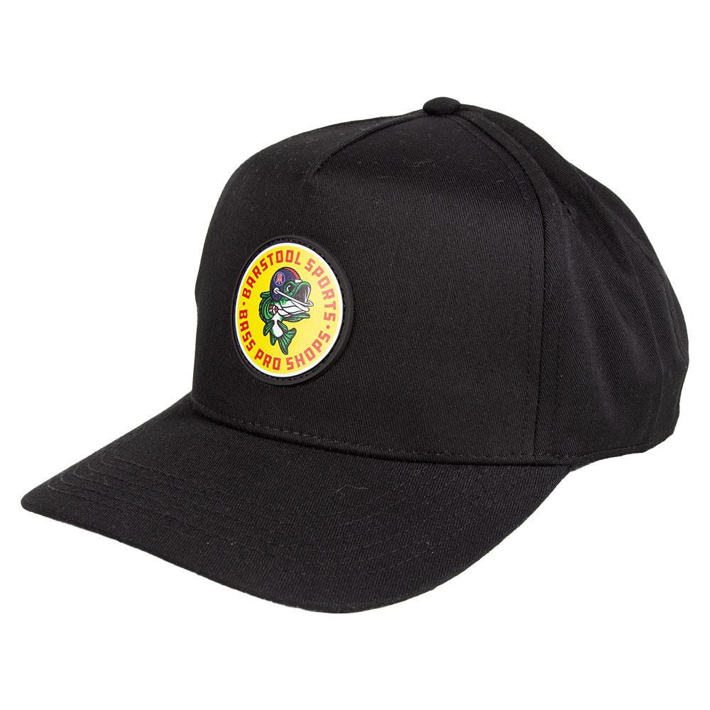 Bass Pro Shops x Barstool Sports Fish & Football Baseball Hat-Hats-Barstool Sports-Black-One Size-Barstool Sports