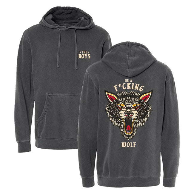 Be A Wolf Hoodie-Hoodies & Sweatshirts-Bussin With The Boys-Charcoal-S-Barstool Sports