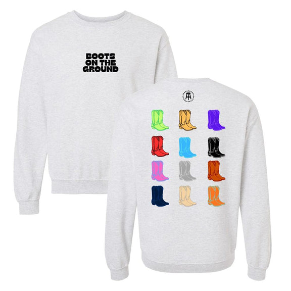 Boots On The Ground Crewneck-Crewnecks-Taylor Watch-Grey-S-Barstool Sports