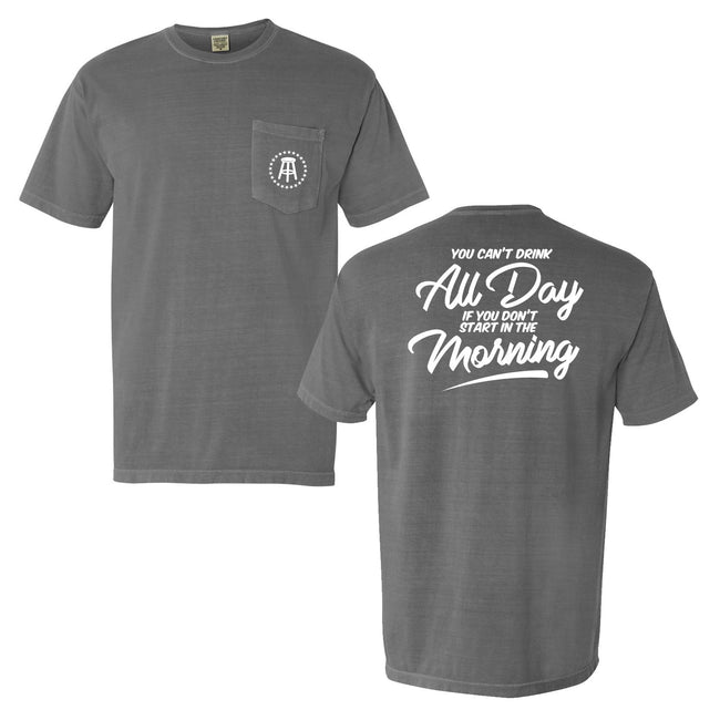Can't Drink All Day Pocket Tee II-T-Shirts-Barstool Sports-Grey-S-Barstool Sports