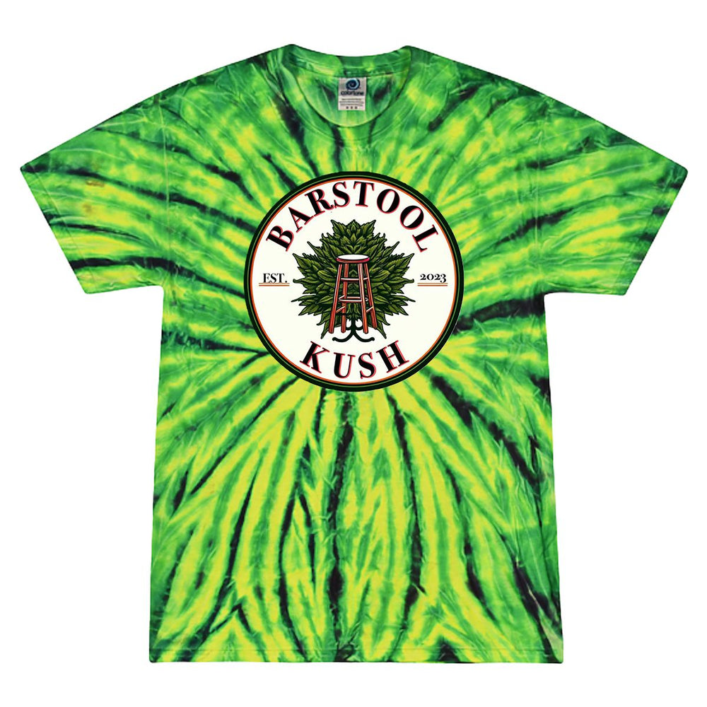 Barstool Kush Tie Dye Tee-T-Shirts-A New Untold Story-Green-S-Barstool Sports