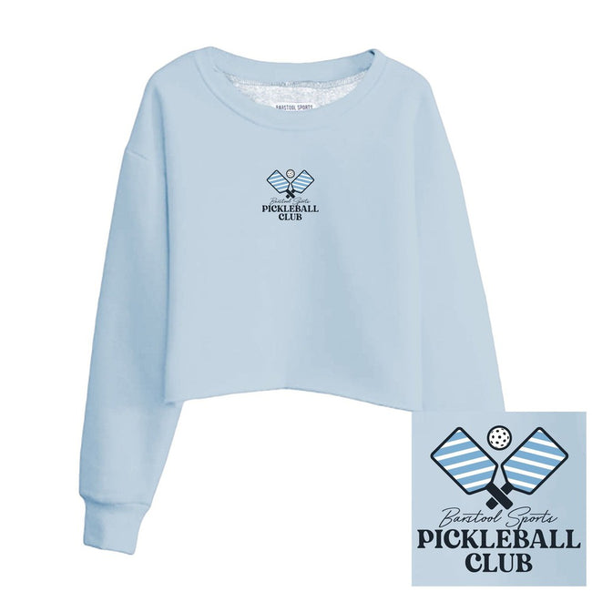 Barstool Pickleball Raw Hem Crewneck-Crewnecks-Fore Play-Light Blue-XS-Barstool Sports