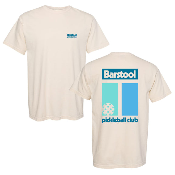 Barstool Pickleball Club Retro Tee-T-Shirts-Fore Play-Ivory-S-Barstool Sports