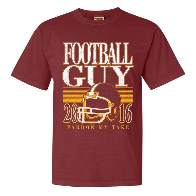 Football Guy Helmet Tee-T-Shirts-Pardon My Take-Maroon-S-Barstool Sports