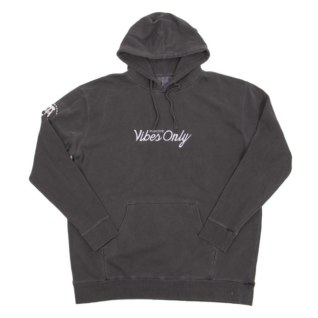 Positive Vibes Only Embroidered Premium Hoodie-Hoodies & Sweatshirts-Barstool Sports-Charcoal-S-Barstool Sports