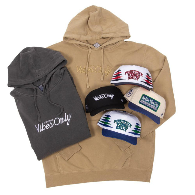 Positive Vibes Only Embroidered Premium Hoodie-Hoodies & Sweatshirts-Barstool Sports-Barstool Sports
