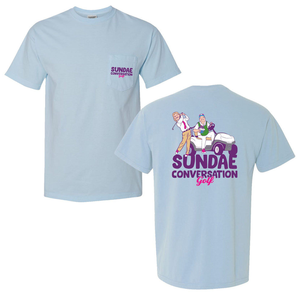 Sundae Conversation Golf Pocket Tee-T-Shirts-Sundae Conversation-Light Blue-S-Barstool Sports