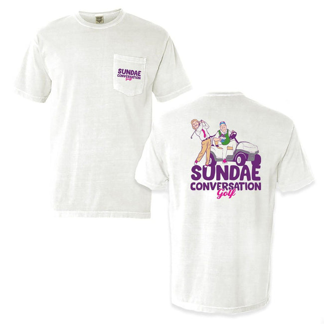 Sundae Conversation Golf Pocket Tee-T-Shirts-Sundae Conversation-White-S-Barstool Sports