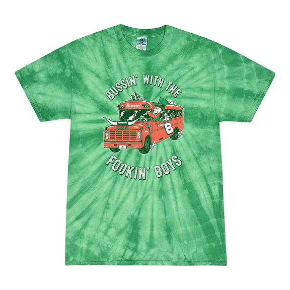 The Fookin' Boys Tie Dye Tee-T-Shirts-Bussin With The Boys-Green-S-Barstool Sports
