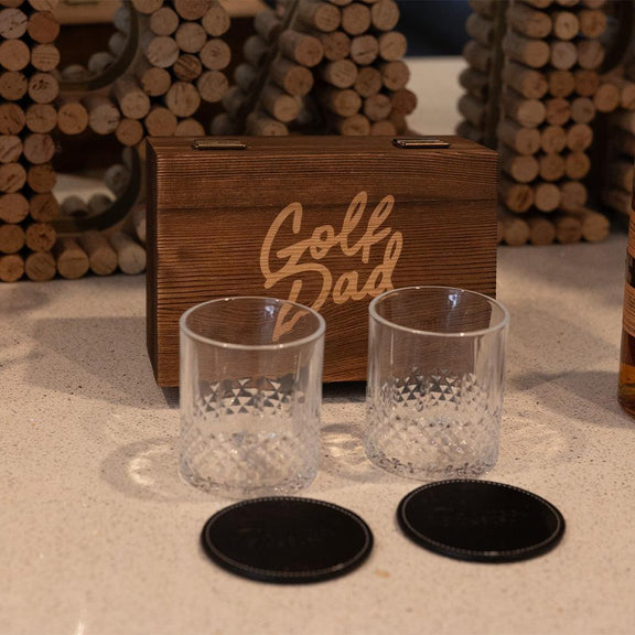 Golf Dad Whiskey Glasses Set-Drinkware-Fore Play-Barstool Sports