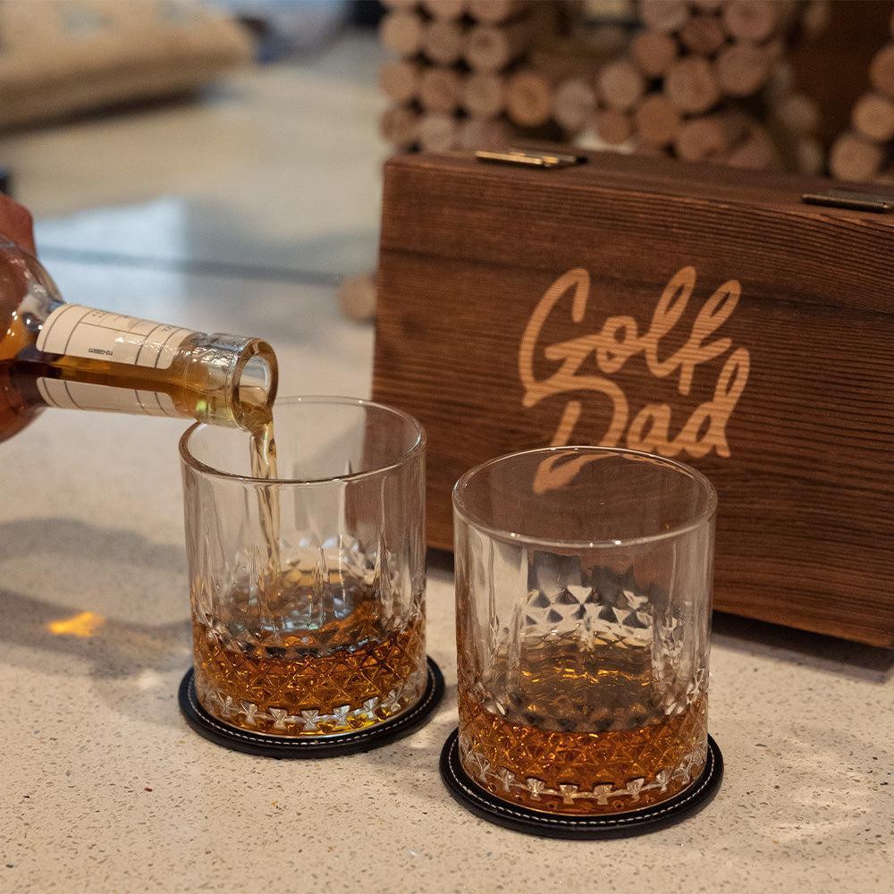 Golf Dad Whiskey Glasses Set-Drinkware-Fore Play-Barstool Sports