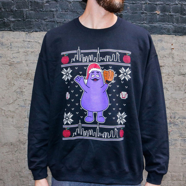 Grimace Ugly Sweater-Ugly Sweaters-We Gotta Believe-Barstool Sports