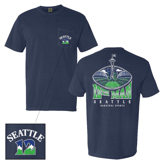 Seattle Stadium Tee-T-Shirts-Barstool Sports-Navy-S-Barstool Sports