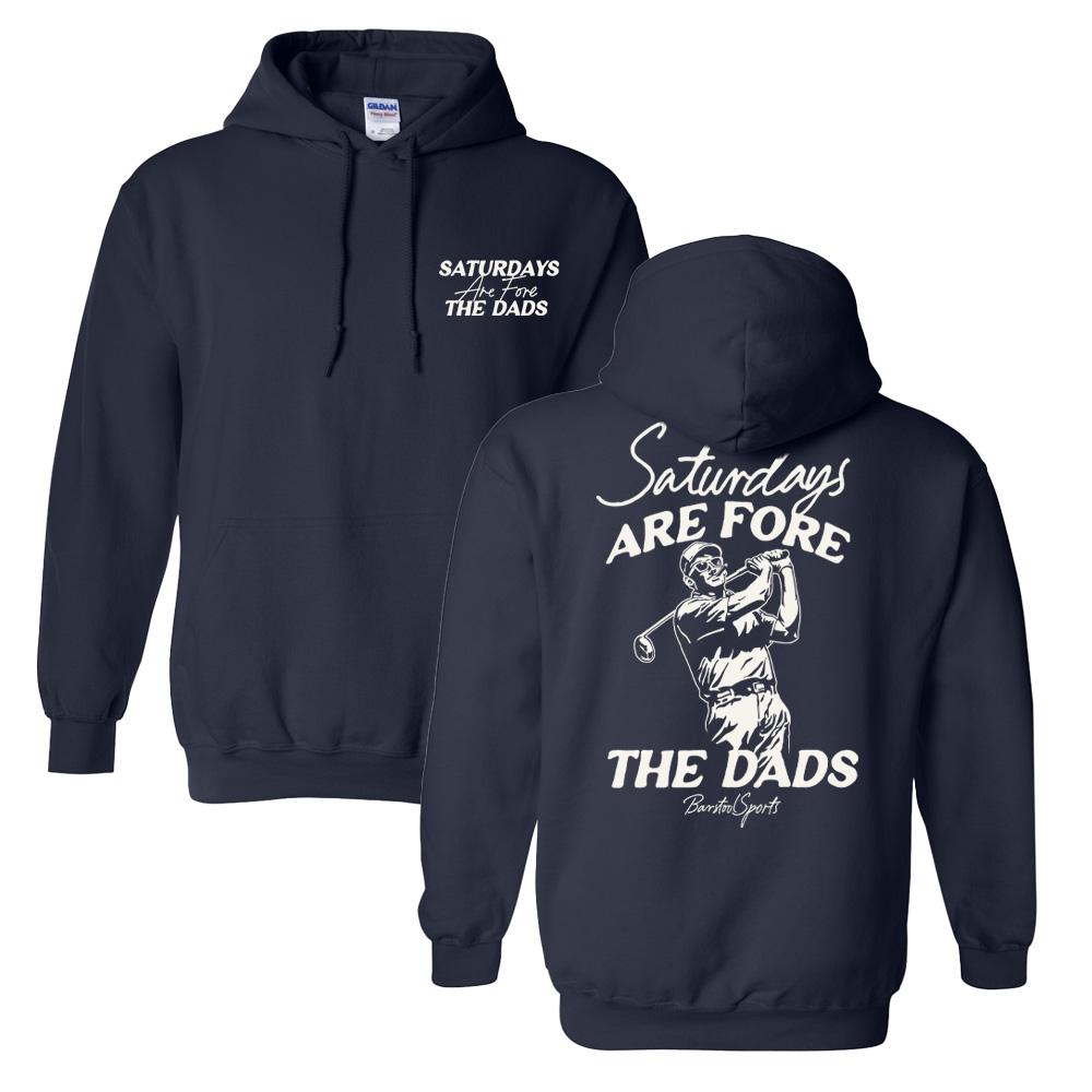 Saturdays Are Fore The Dads Cigar Hoodie-Hoodies & Sweatshirts-SAFTB-Navy-S-Barstool Sports