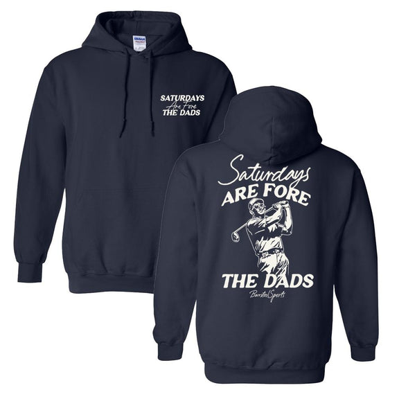 Saturdays Are Fore The Dads Cigar Hoodie-Hoodies & Sweatshirts-SAFTB-Navy-S-Barstool Sports