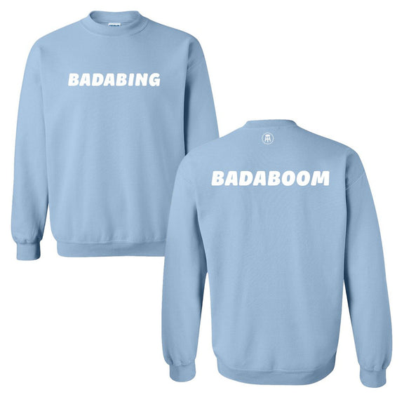 Badabing Crewneck-Crewnecks-Barstool Sports-Light Blue-S-Barstool Sports