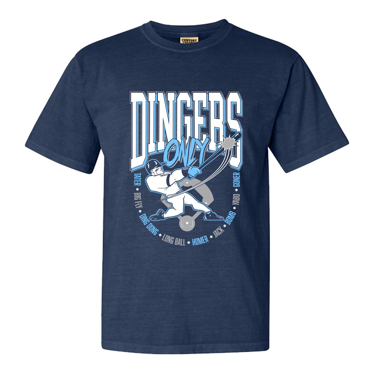 Dingers Only Tee-T-Shirts-Pardon My Take-Navy-S-Barstool Sports