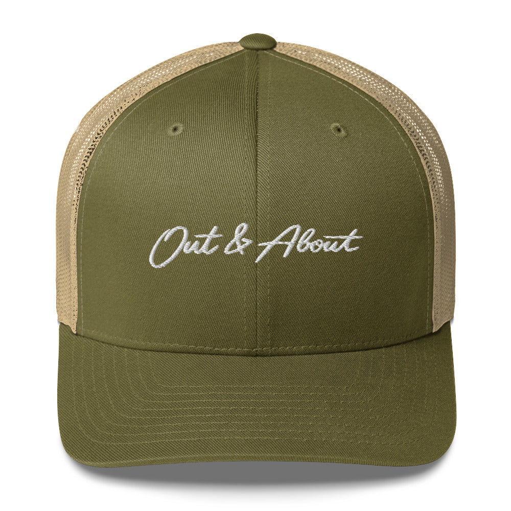 Out & About Trucker Hat-Hats-Out & About-Olive Green-Barstool Sports