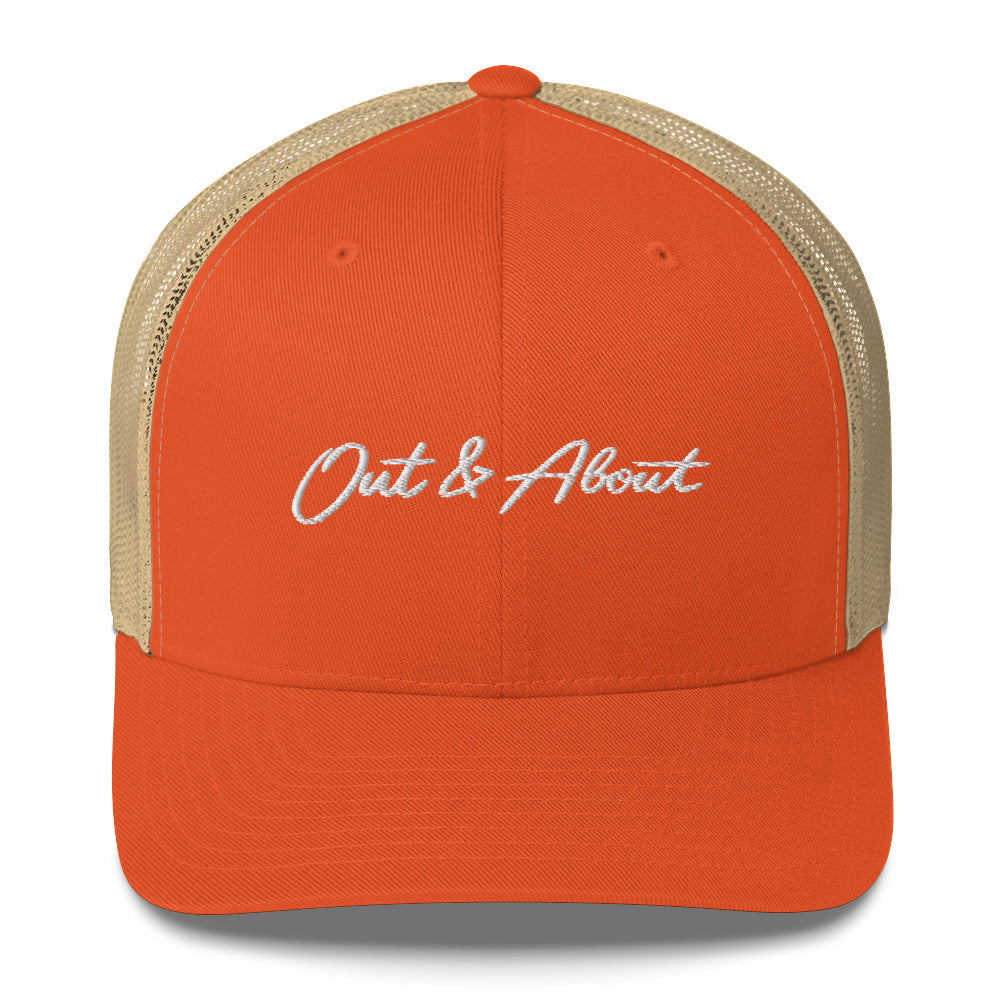 Out & About Trucker Hat-Hats-Out & About-Orange-Barstool Sports